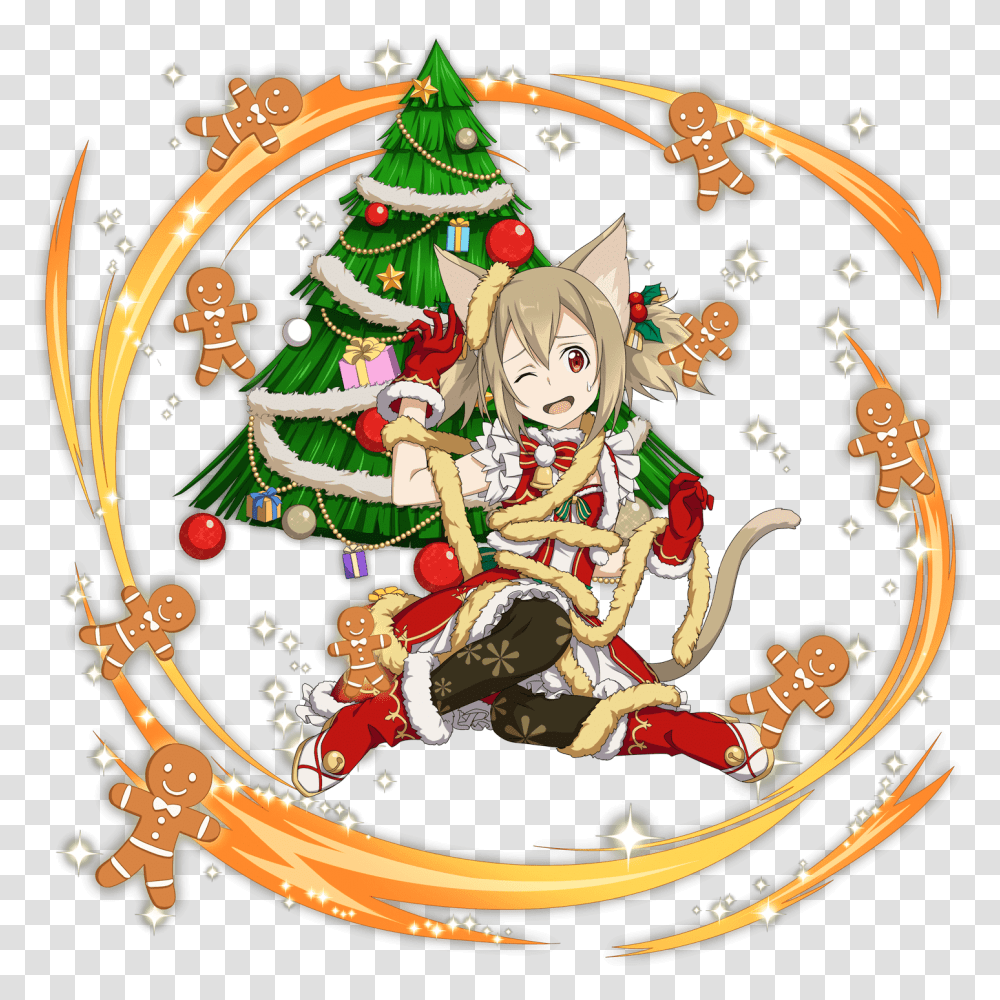 Sword Art Online Silica Christmas, Tree, Plant, Ornament, Christmas Tree Transparent Png