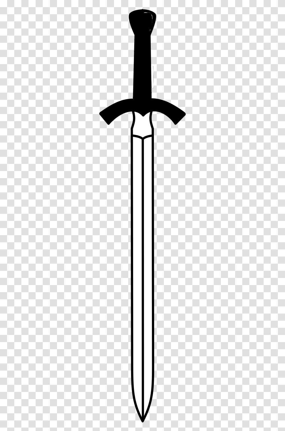 Sword Black And White, Blade, Weapon, Weaponry Transparent Png