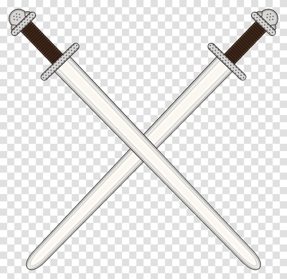 Sword Drawing 2 Swords Crossing, Blade, Weapon, Weaponry Transparent Png