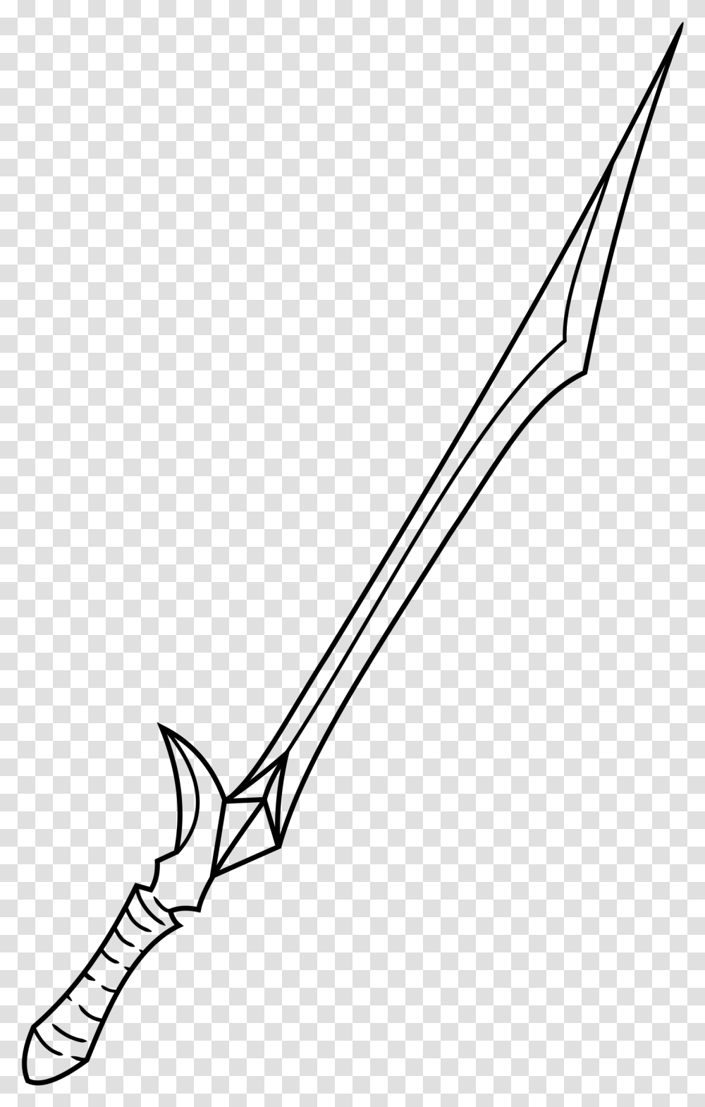 Sword Drawing Dibujos De Espadas De Anime, Gray, World Of Warcraft Transparent Png