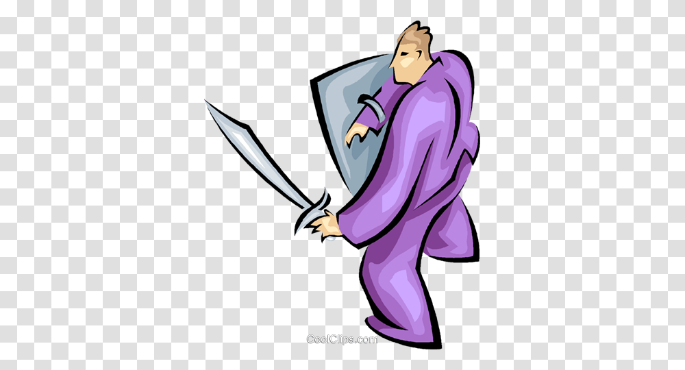Sword Fight Royalty Free Vector Clip Art Illustration, Person, Human, Apparel Transparent Png
