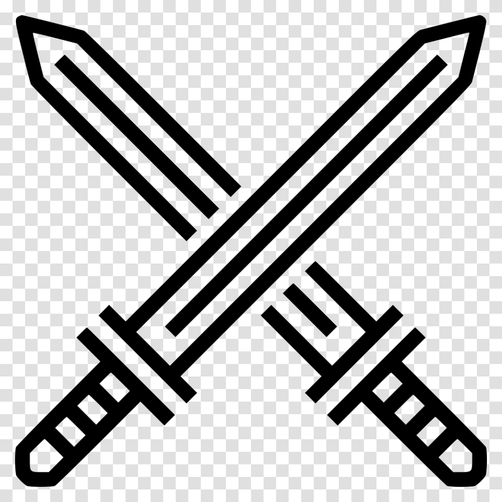 Sword Fighting Attack Icon, Stencil, Leisure Activities, Sport, Sports Transparent Png