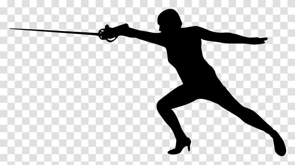 Sword Fighting Silhouette, Gray, World Of Warcraft Transparent Png