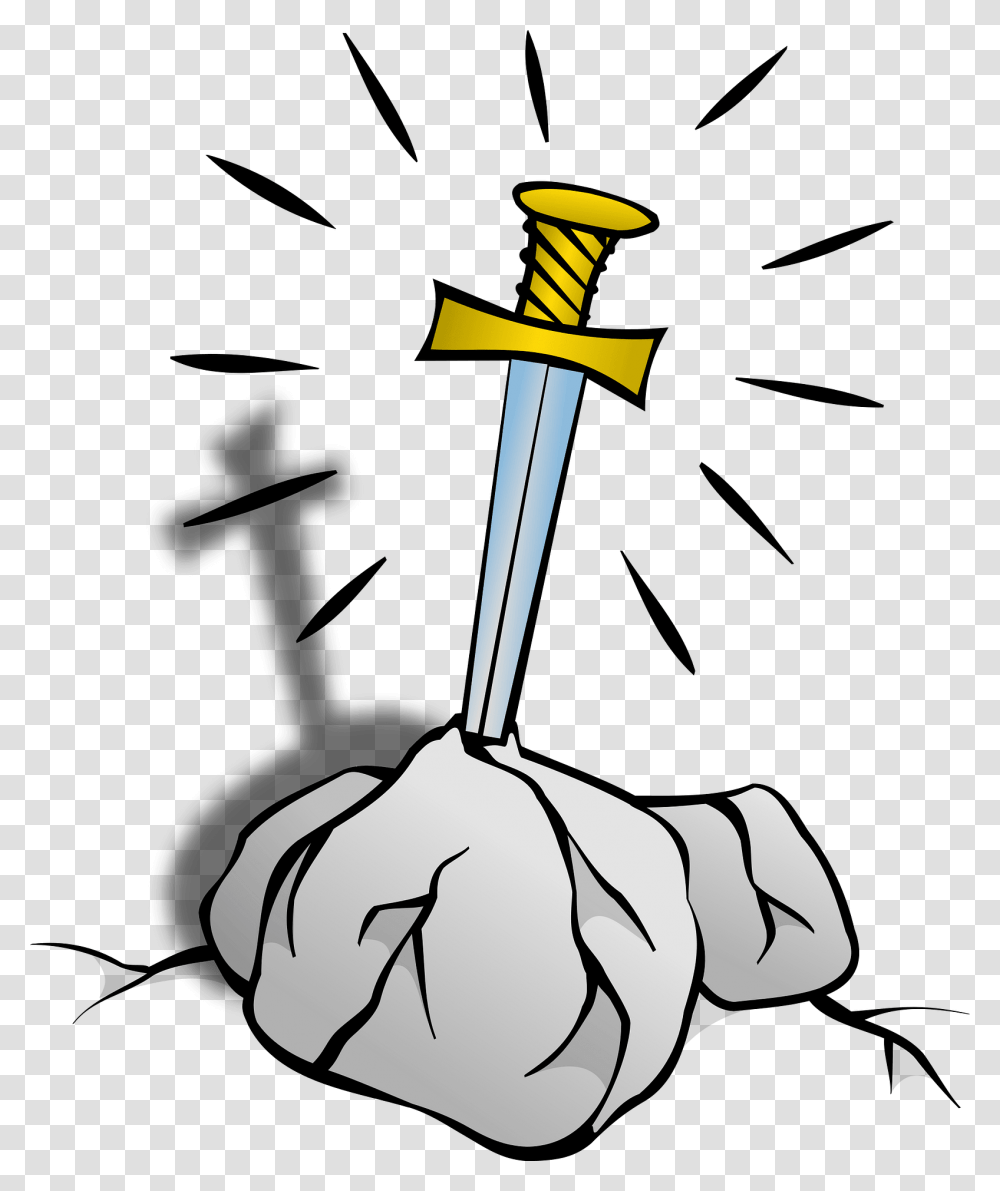 Sword In Stone Clip Art, Weapon, Weaponry, Blade, Knife Transparent Png