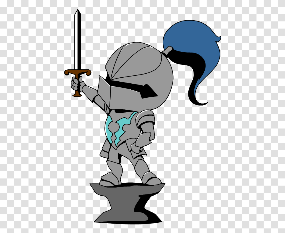 Sword In The Stone Knight V3 Cartoon, Astronaut, Kneeling, Ninja Transparent Png