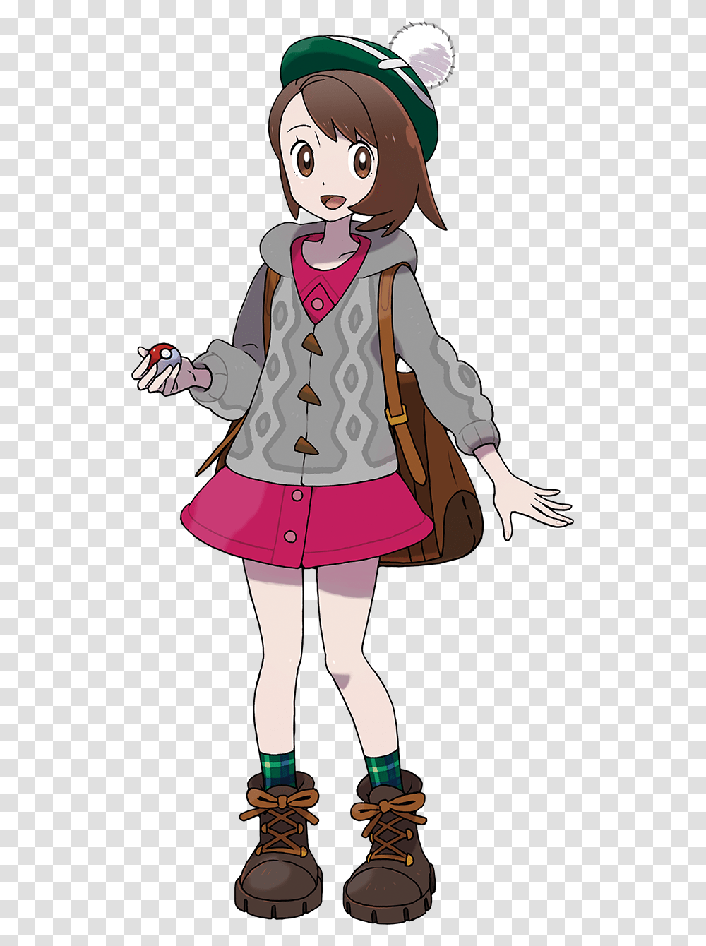Sword Shield Female Trainer Pokemon Sword And Shield Characters, Person, Shoe, Coat Transparent Png
