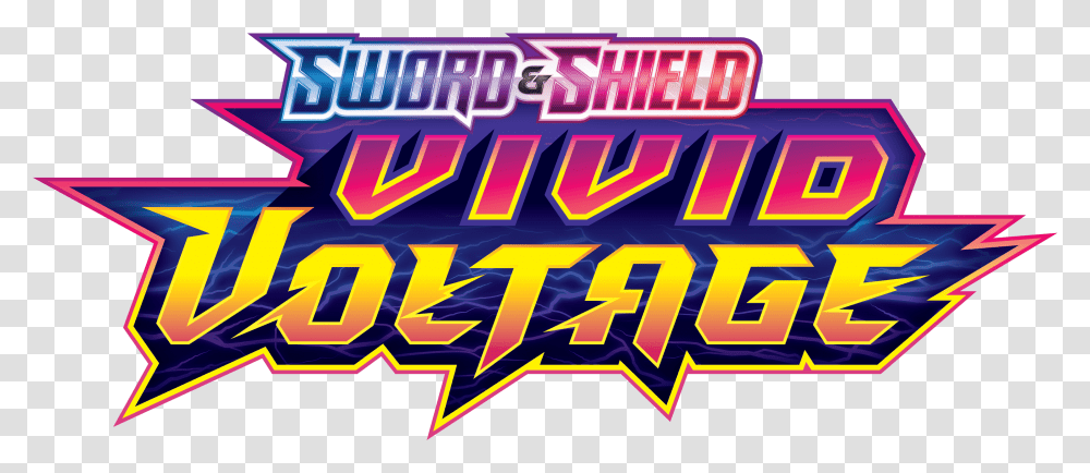 Sword Shield Pokemon Vivid Voltage Logo, Text, Lighting, Graphics, Art Transparent Png