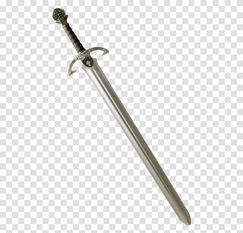 Sword With Emerald Hilt, Blade, Weapon, Weaponry, Knife Transparent Png