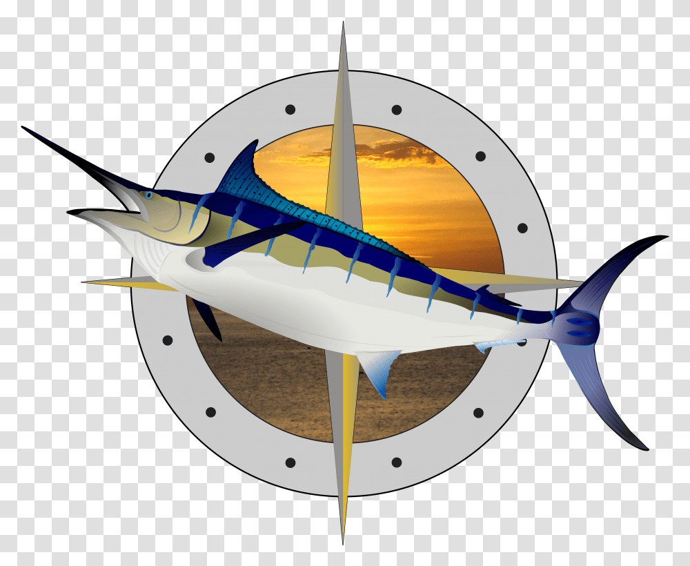 Swordfish Reflection Products From Fish Illustration, Sundial, Animal, Porthole, Window Transparent Png