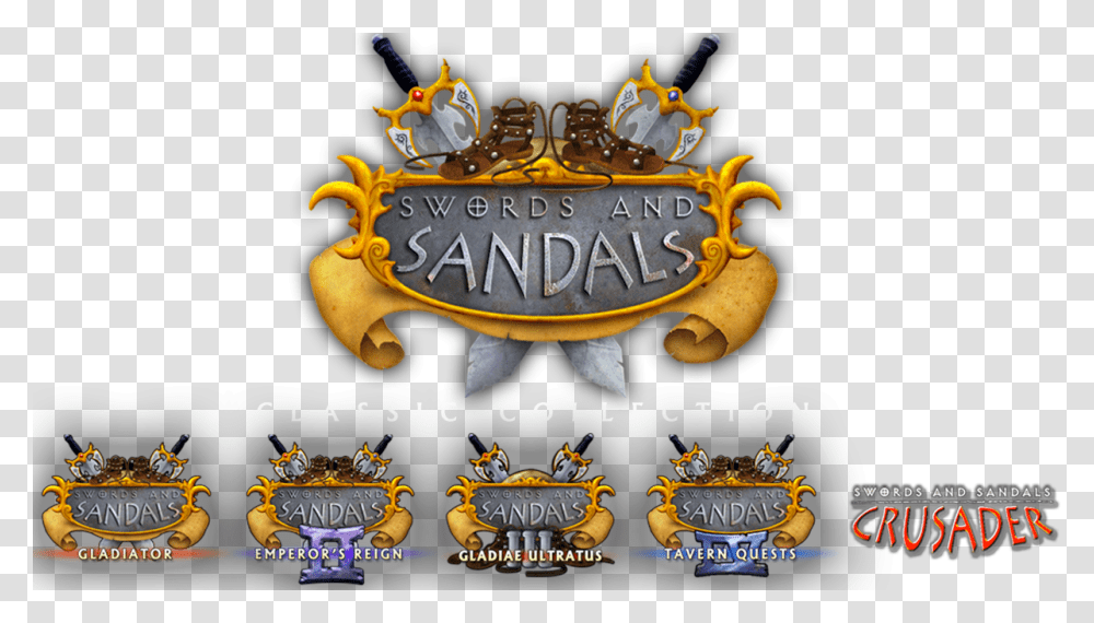 Swords And Sandals Classic Collection Logo Poster, Advertisement, Leisure Activities Transparent Png