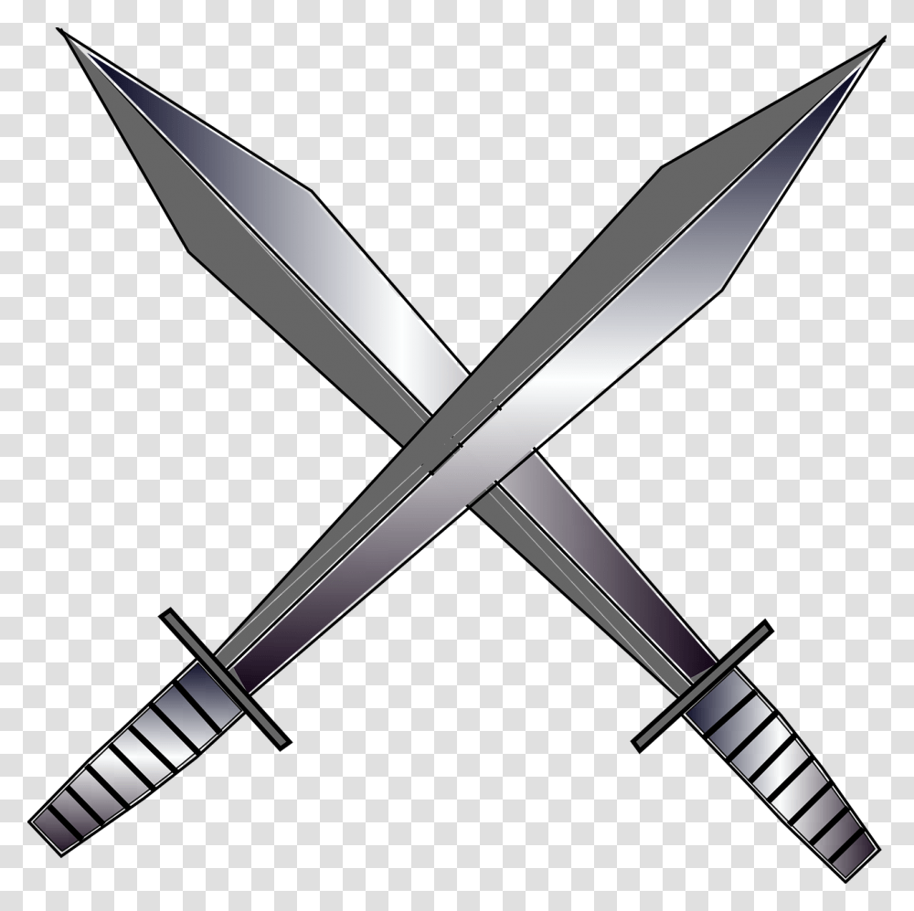 Swords Cross Clipart Crossed Sword Clipart Background, Blade, Weapon, Weaponry, Knife Transparent Png