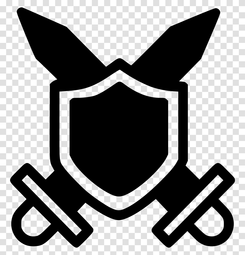 Swords Crossed Shield Sign On Train Station, Stencil, Emblem, Axe Transparent Png