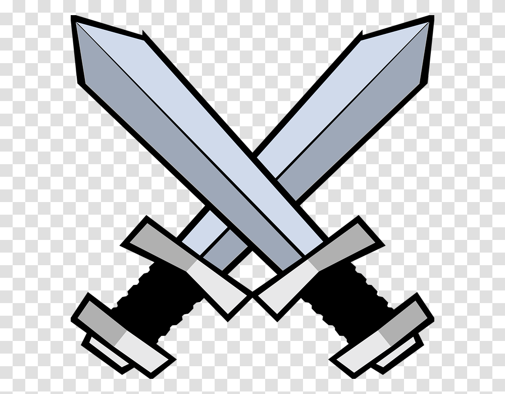 Swords In Battle, Blade, Weapon, Weaponry, Stencil Transparent Png