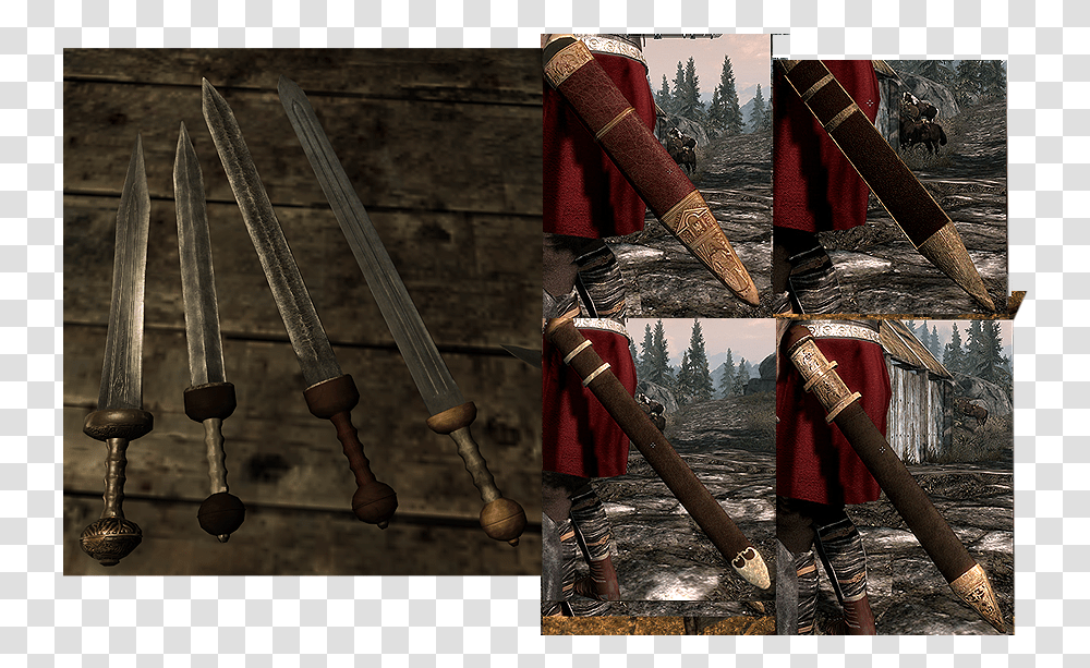 Swords Skyrim Gladius Xbox One, Axe, Collage, Poster Transparent Png