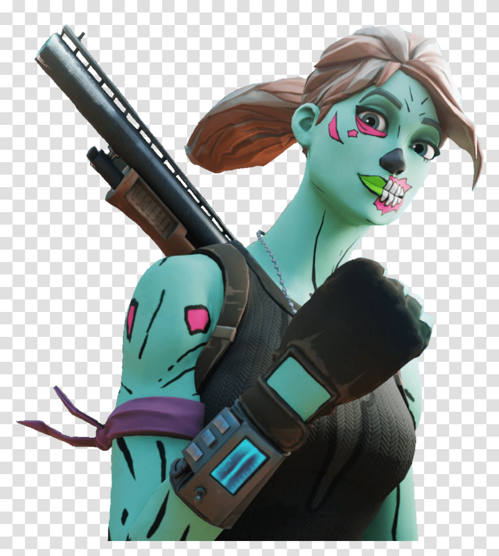 Sxtch Fortnite Ghoul Trooper, Person, Toy, Gun, Weapon Transparent Png