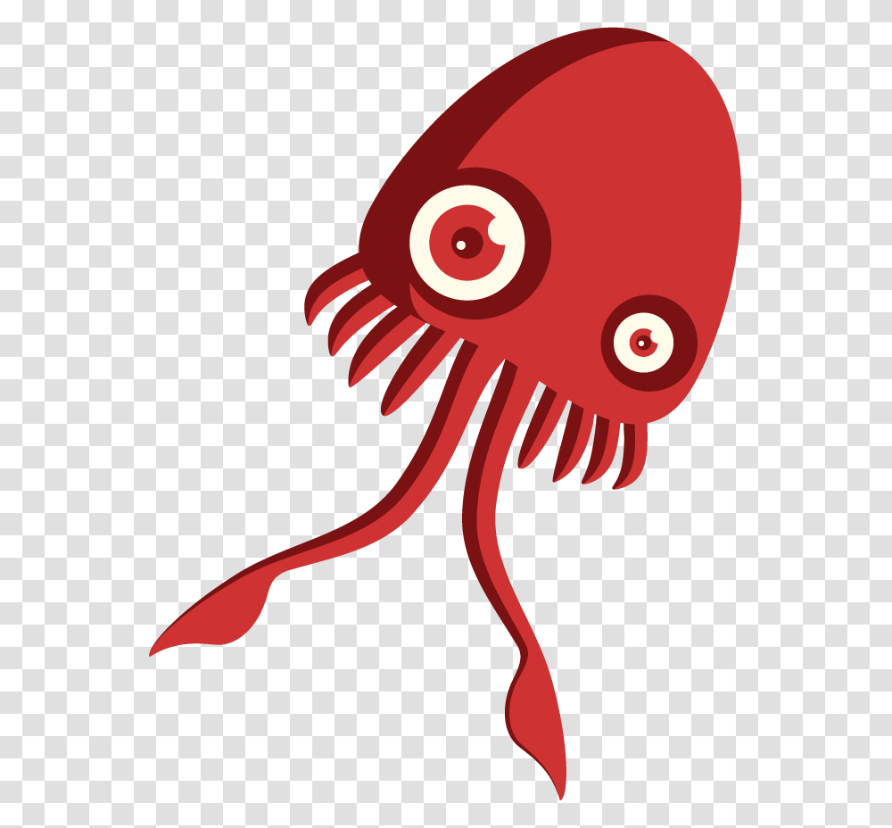 Syd Squid Illustration, Sea Life, Animal, Jellyfish, Invertebrate Transparent Png