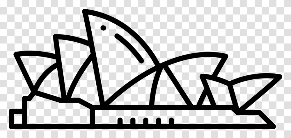 Sydney Opera House Clipart Sydney Opera House Outline, Architecture, Building, Lawn Mower, Tool Transparent Png