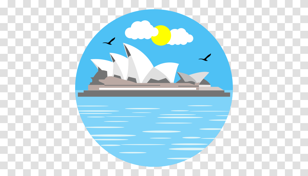 Sydney Opera House Travel Building Icon With And Vector, Architecture, Outdoors, Nature, Bird Transparent Png