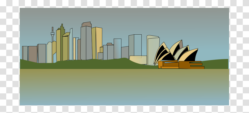 Sydney Skyline Clipart Sydney, Building, Architecture, Urban, Leisure Activities Transparent Png