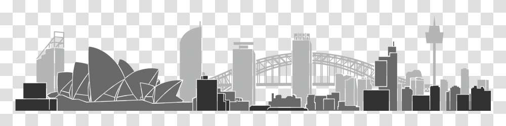 Sydney Skyline Silhouette, Handrail, Interior Design, Indoors, Staircase Transparent Png