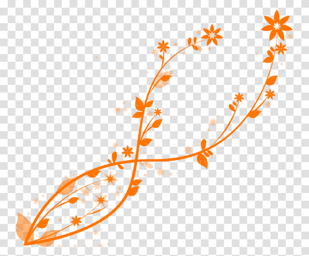 Syed Imran Floral Swirl Orange, Pattern, Ornament Transparent Png