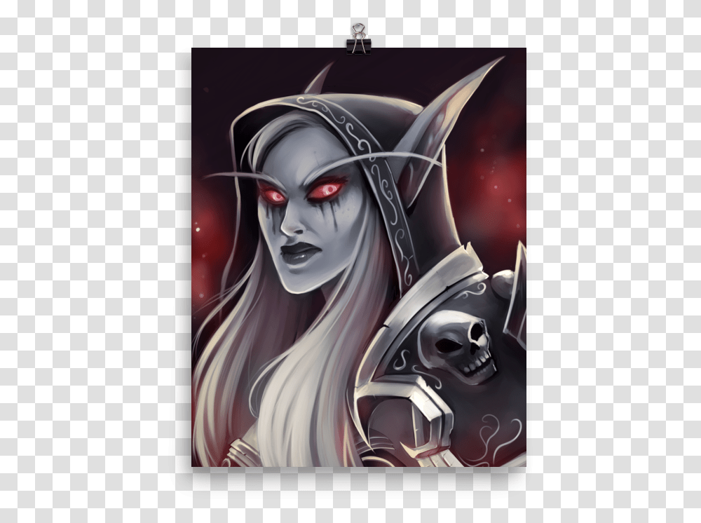 Sylvanas Warbringer Matte Print Illustration, Graphics, Art, Person, Helmet Transparent Png