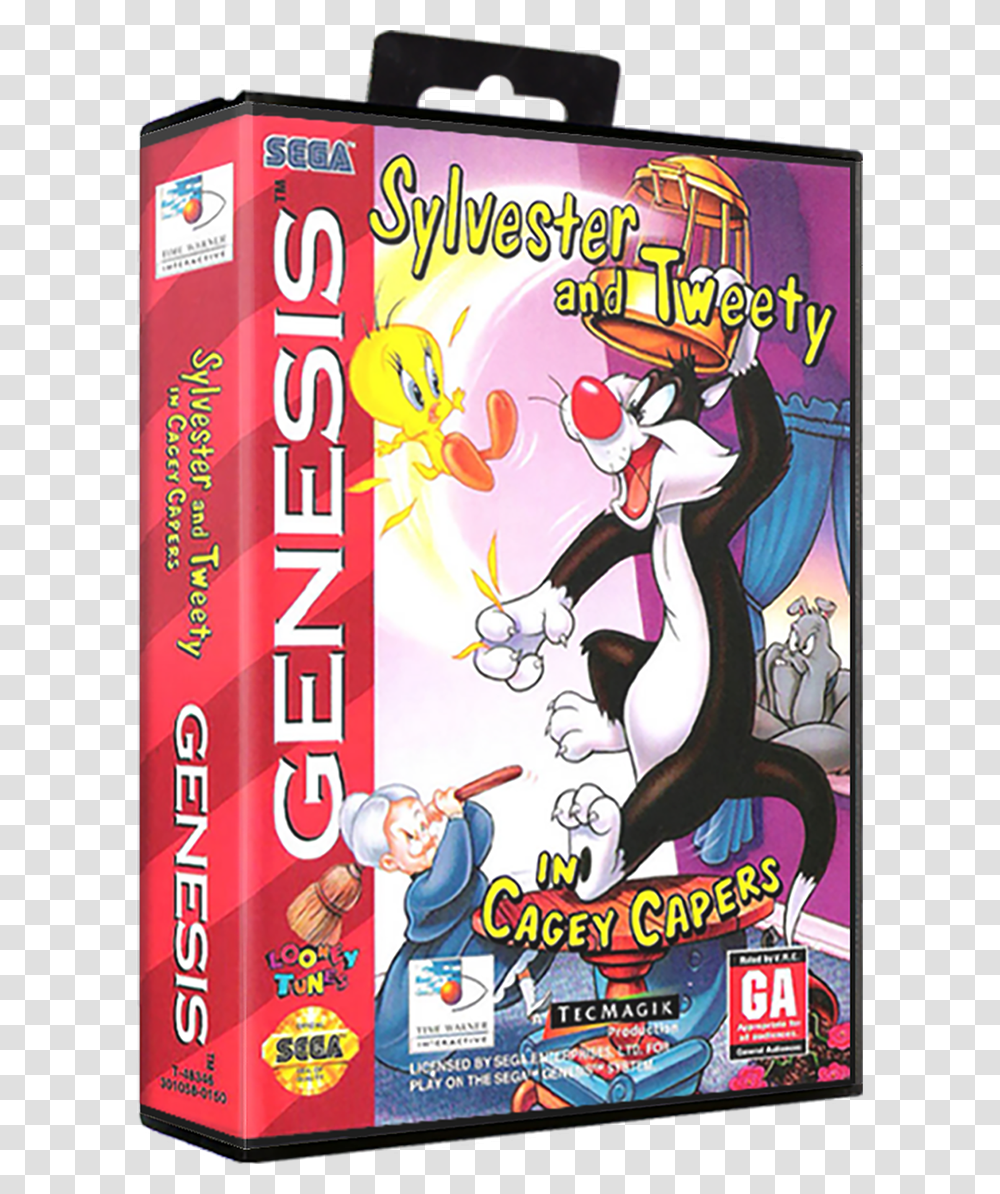 Sylvester And Tweety In Cagey Capers Sega, Advertisement, Poster, Flyer, Paper Transparent Png