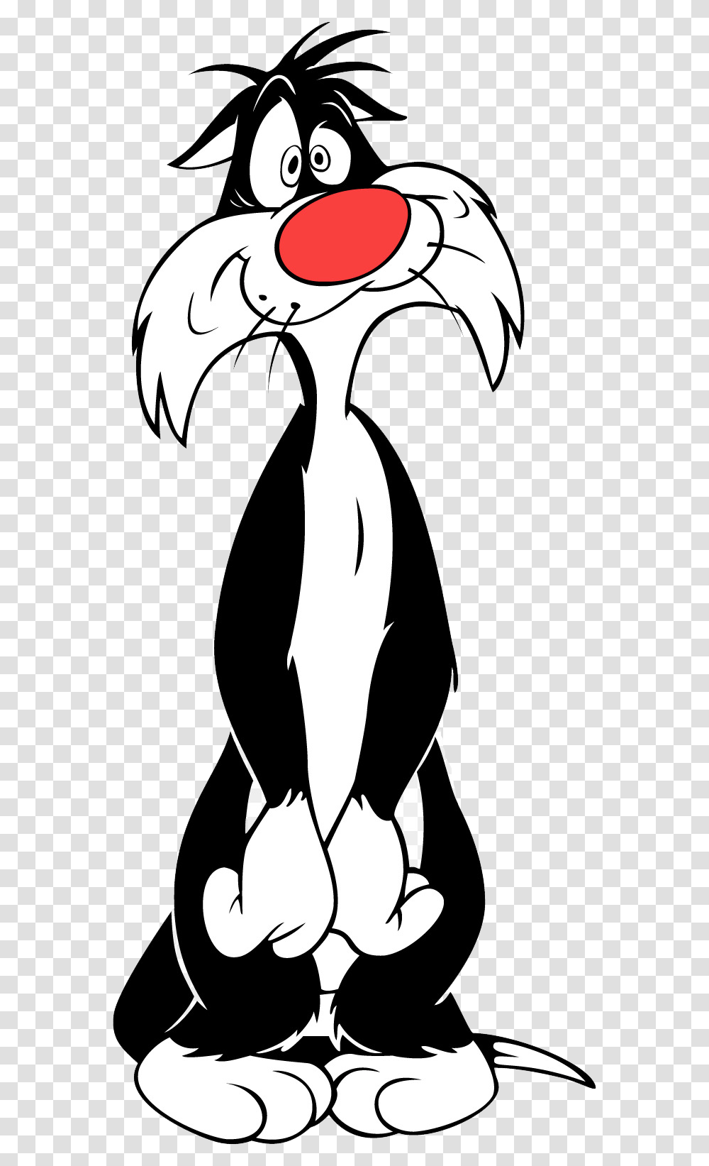 Sylvester Free Image Download Cat From Looney Tunes, Animal, Bird, Penguin, Stencil Transparent Png