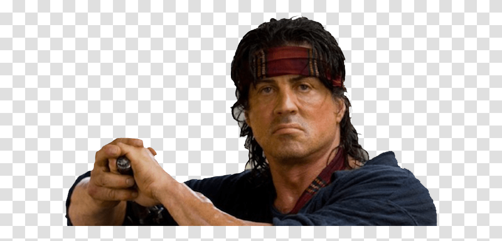 Sylvester Stallone Rambo John J Rambo, Person, Face, Finger, Man Transparent Png