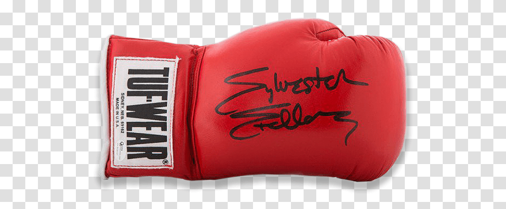 Sylvester Stallone Rocky Balboa Signed Red Turf Wear Boxing Glove Tuf Wear, Clothing, Apparel, Baseball Cap, Hat Transparent Png