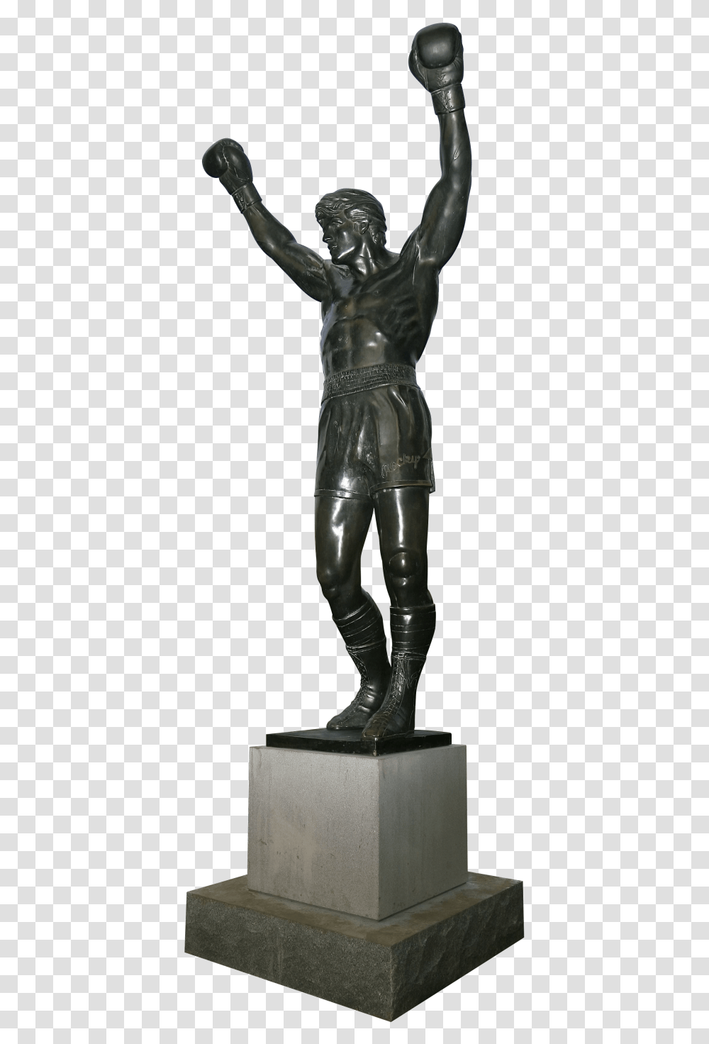 Sylvester Stallone Statue Image Free Download Searchpng Rocky Statue Clear Background, Apparel, Footwear, Shoe Transparent Png