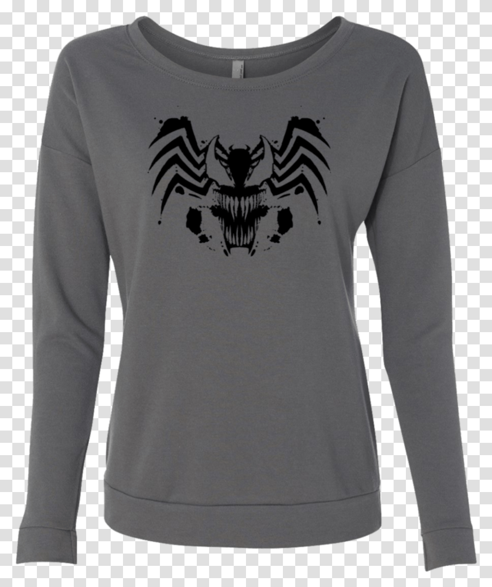Symbiote Rorschach French Terry Scoop Symbiote Rorschach, Sleeve, Apparel, Long Sleeve Transparent Png