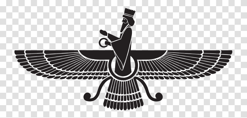 Symbol Ahura Mazda, Emblem, Silhouette, Pillar, Architecture Transparent Png