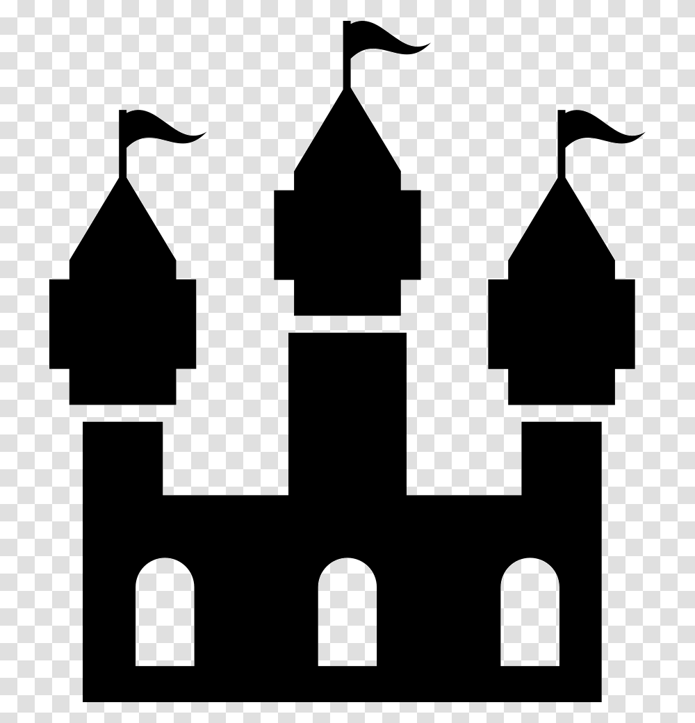 Symbol Castle, Arrow, Fence, Silhouette, Stencil Transparent Png