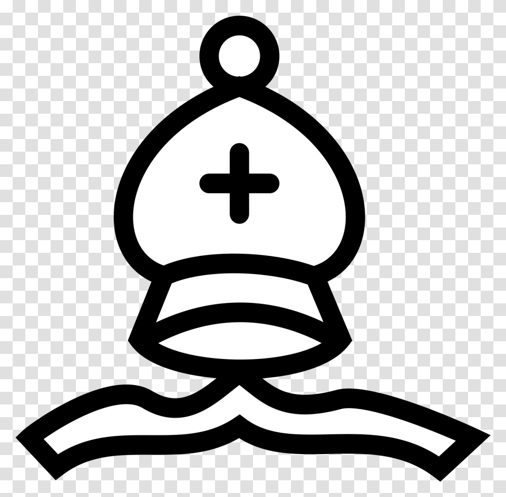 Symbol For A Bishop, Stencil Transparent Png