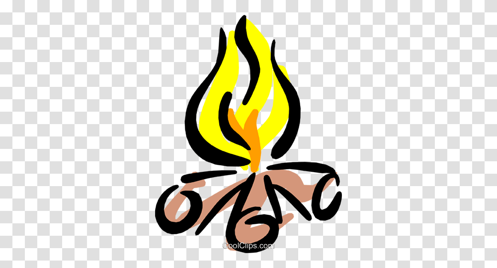 Symbol Of A Campfire Royalty Free Vector Clip Art Illustration, Flame, Light, Torch Transparent Png