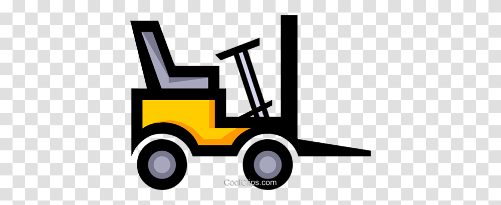 Symbol Of A Forklift Royalty Free Vector Clip Art Illustration, Vehicle, Transportation, Truck, Tractor Transparent Png