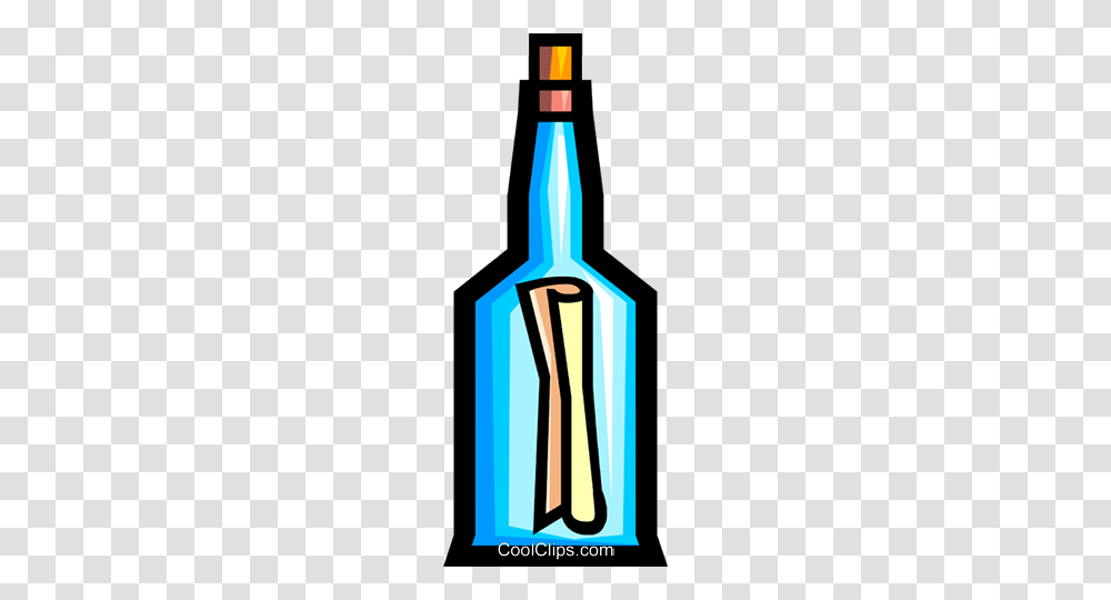 Symbol Of A Message In A Bottle Royalty Free Vector Clip Art, Beverage, Alcohol, Wine, Wine Bottle Transparent Png