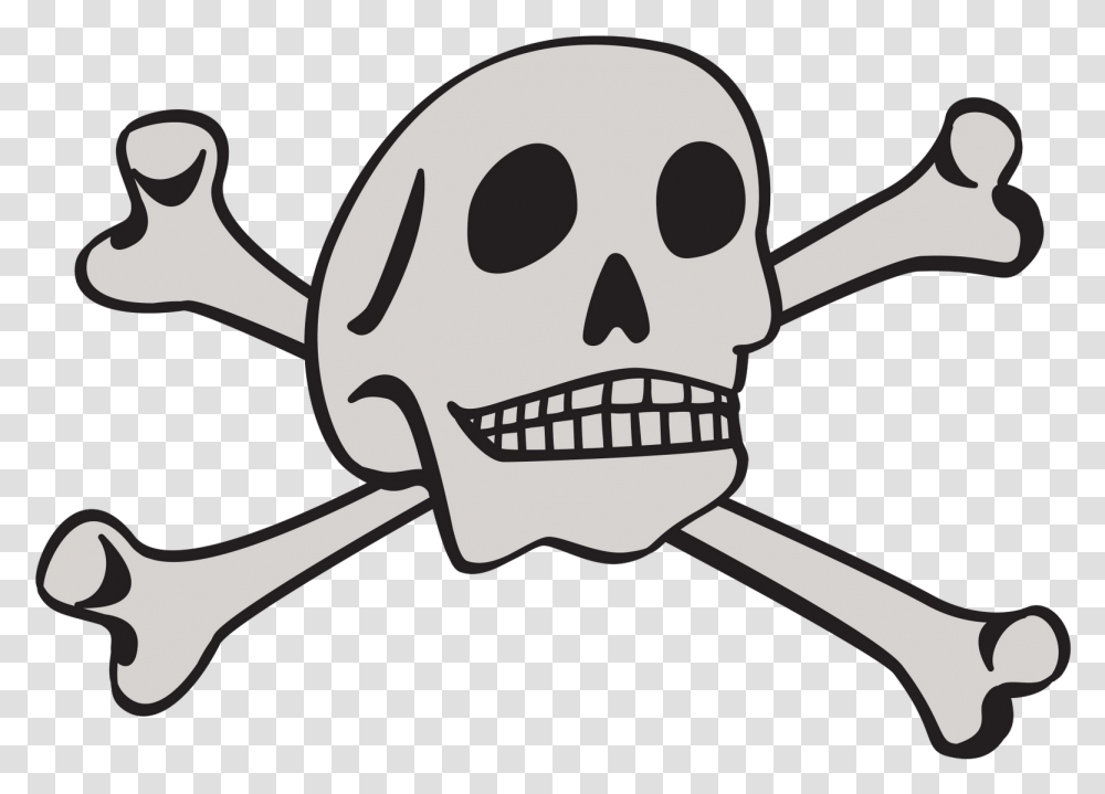 Symbol Skull And Crossbones Danger Royalty Free Clip Ballyvaughan, Label, Stencil, Drawing Transparent Png