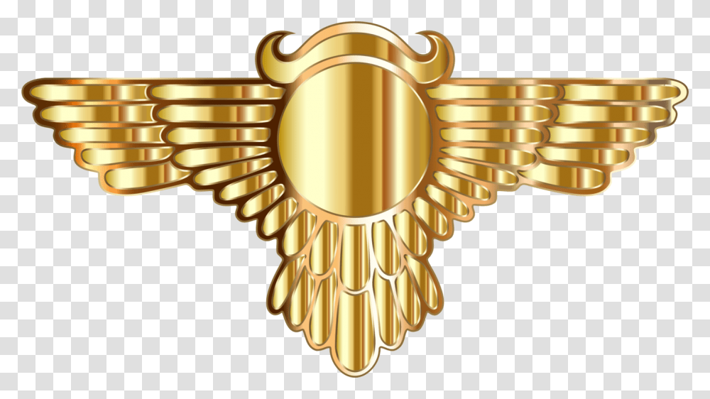 Symbolbrasswing Egyptian, Logo, Trademark, Badge, Gold Transparent Png