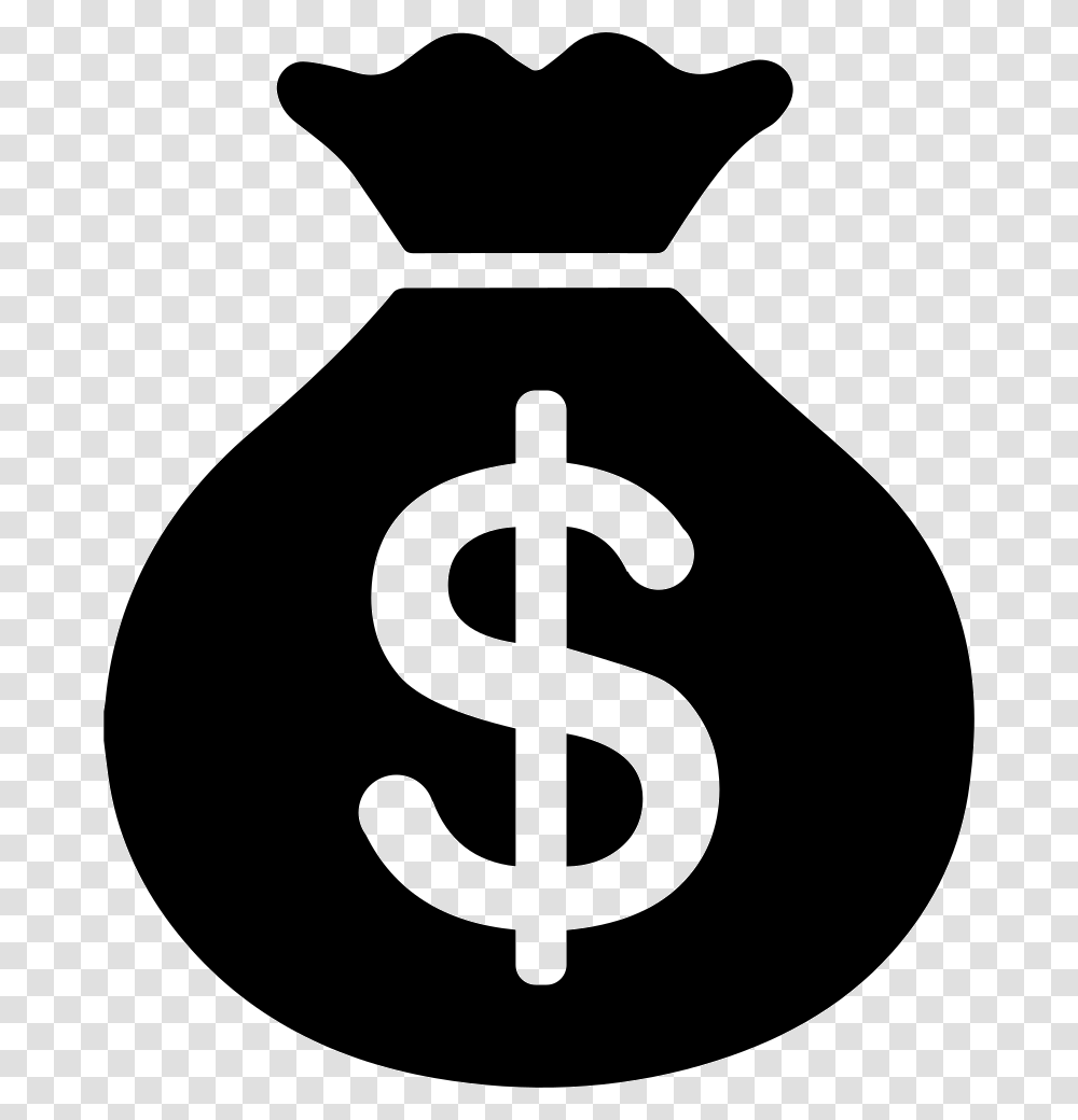Symbolclip Artdollarmoney Bagblack And Whitecurrency Fund Management Icon, Tie, Accessories, Accessory, Necktie Transparent Png