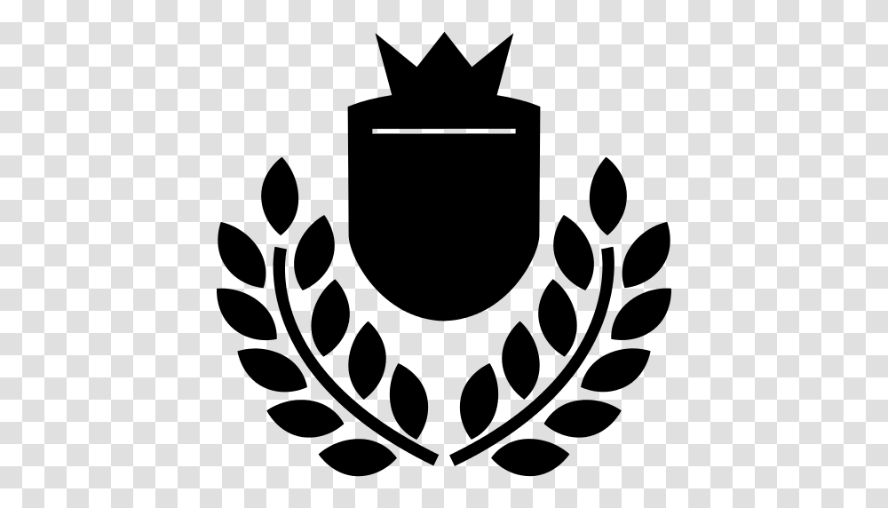 Symbolic Shield With Crown And Olive Branches Icon, Gray, World Of Warcraft Transparent Png
