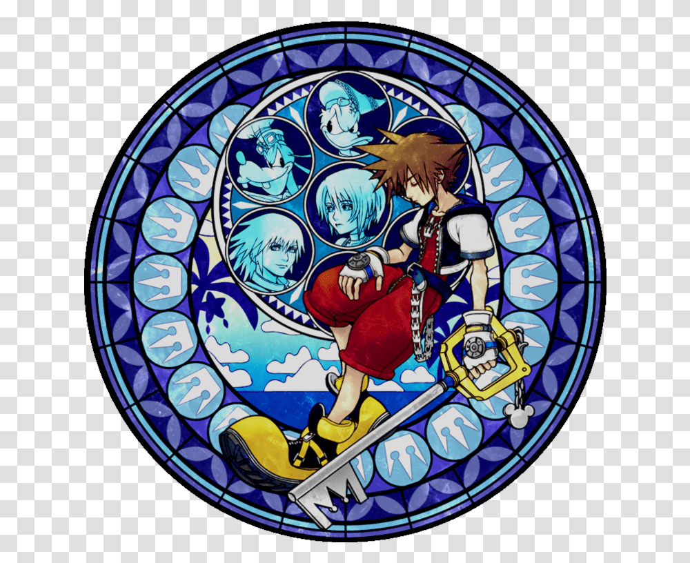 Symbolism In Kingdom Hearts Eight Bit Samurai Kingdom Hearts Sora Heart, Stained Glass, Person, Human Transparent Png