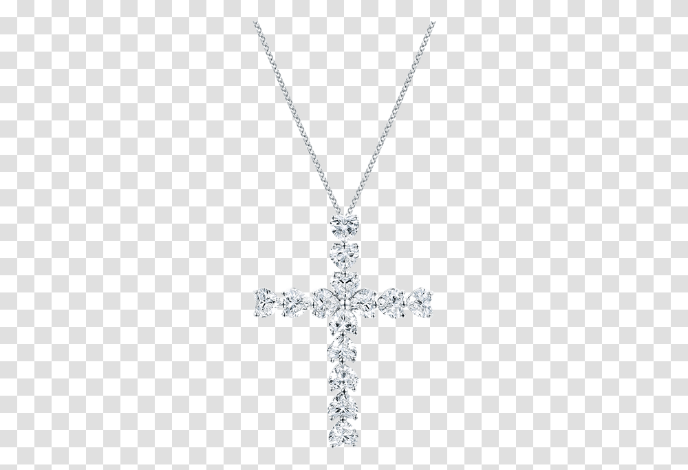 Symbols By Harry Winston Heart Shaped Diamond Cross, Pendant, Gemstone, Jewelry, Accessories Transparent Png