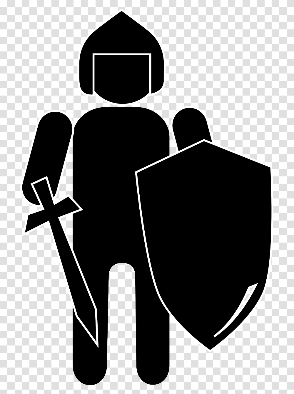 Symbols Of Middle Ages, Armor, Shield, Stencil Transparent Png