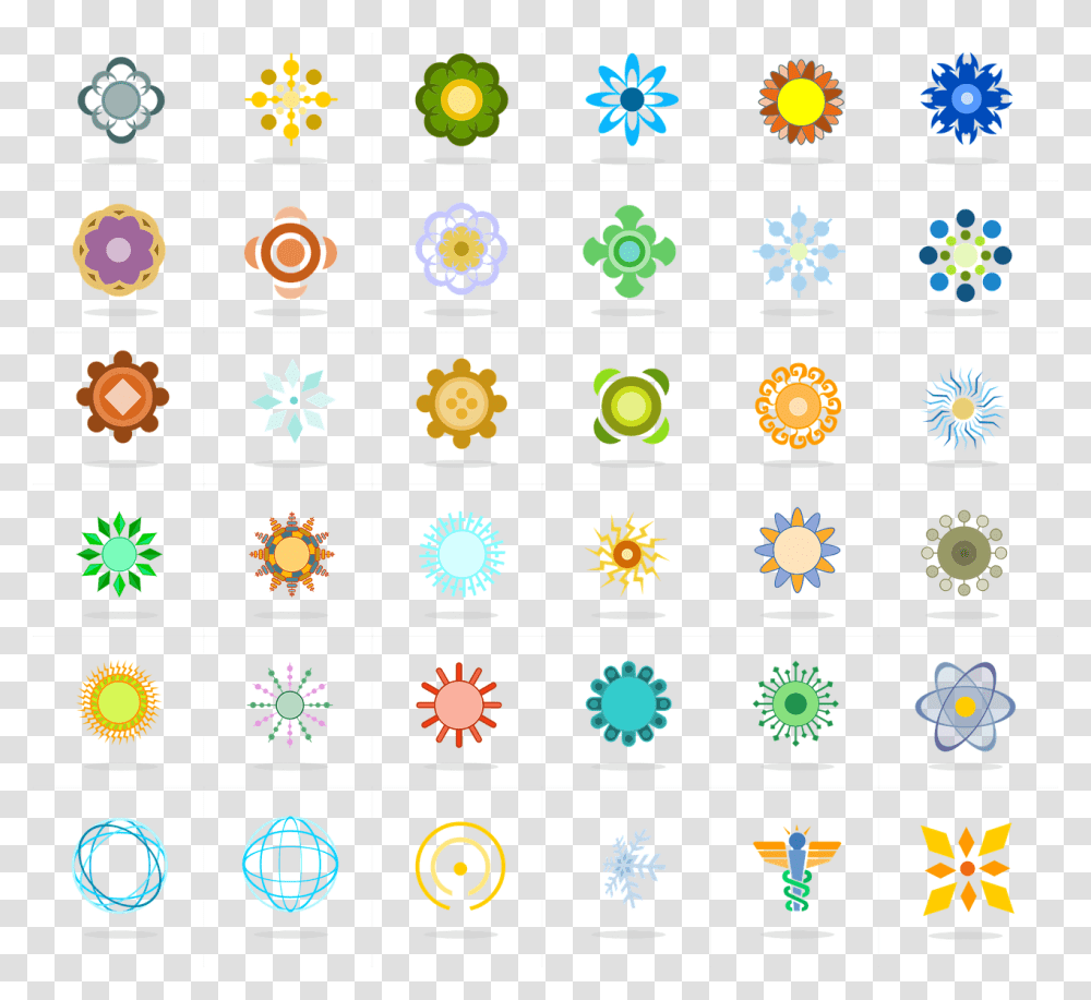 Symbols Shapes Elements Basic Image Flower Symbol Vector, Rug, Alphabet, Logo Transparent Png