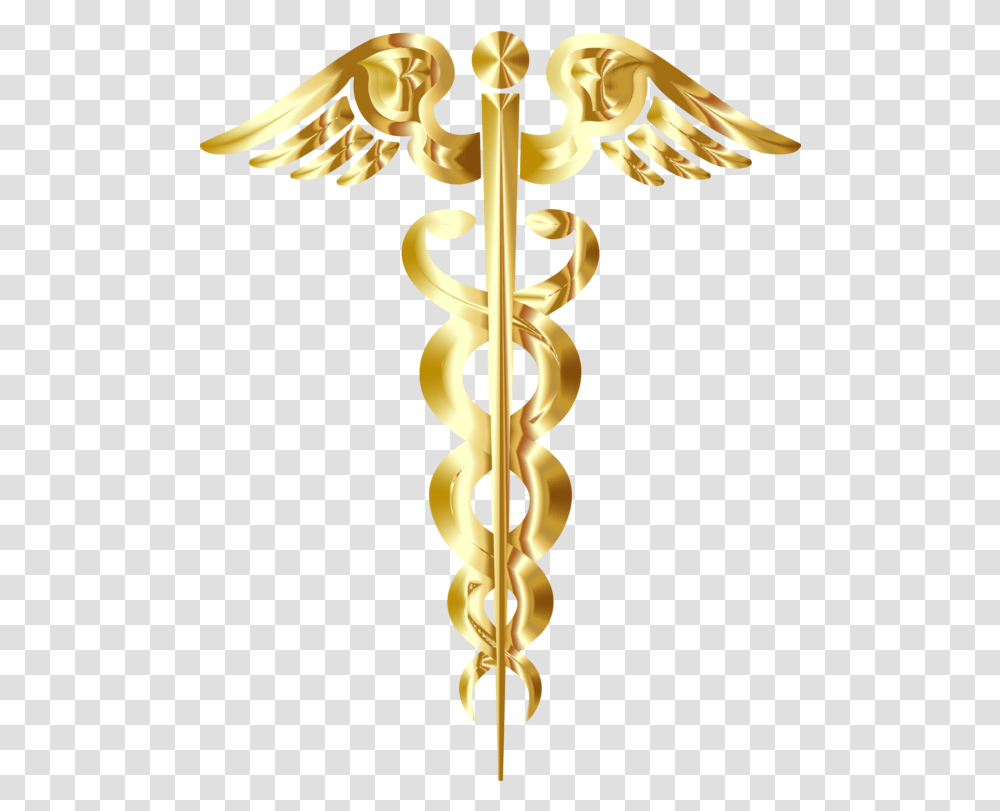 Symbolstaff Of Hermescaduceus As A Symbol Medicine Gold Caduceus, Lamp, Emblem, Logo, Trademark Transparent Png