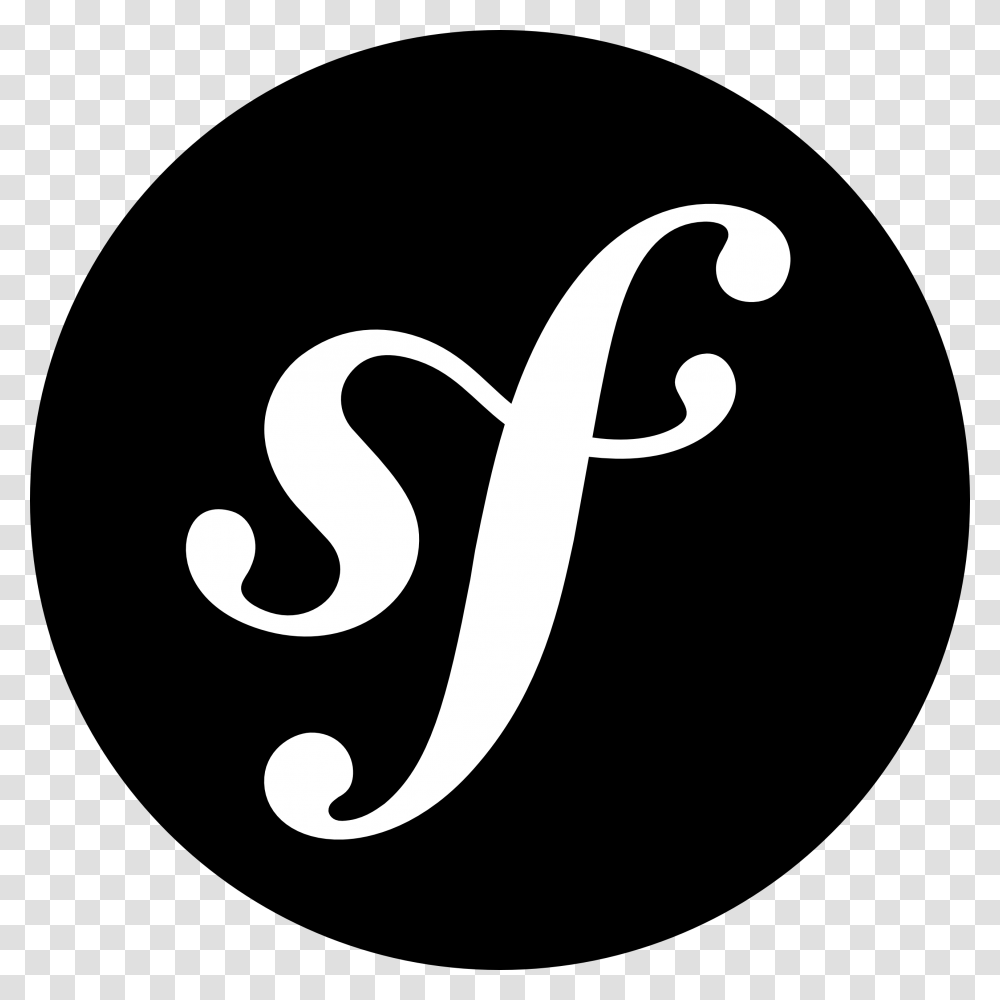 Symfony Twitter Logo Symfony, Label, Text, Stencil, Symbol Transparent Png