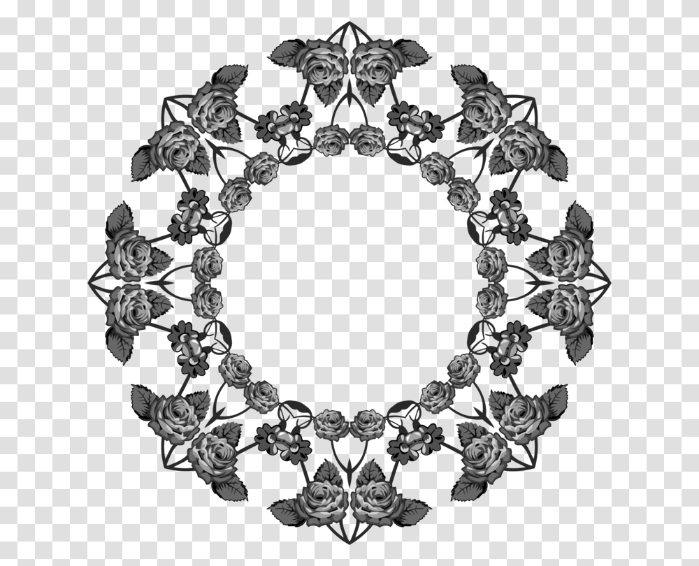 Symmetrymonochrome Photographymonochrome Circle, Pattern, Floral Design Transparent Png