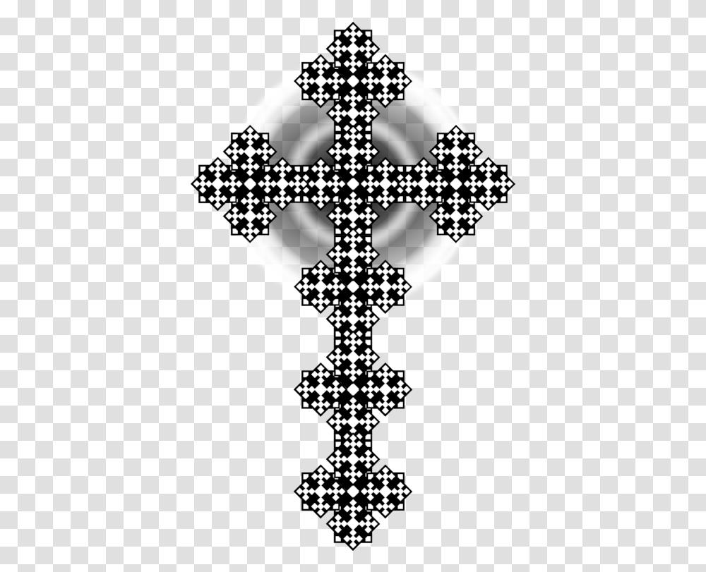 Symmetrymonochrome Photographysymbol Clipart Royalty Decorative, Cross, Crucifix Transparent Png